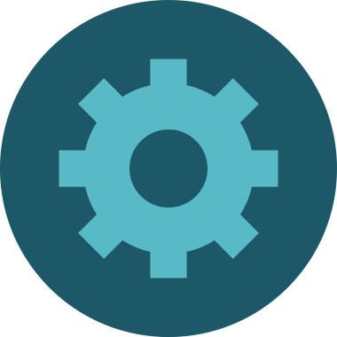 dişli düz vektör simgesi