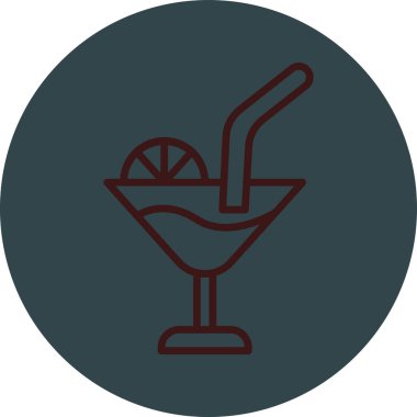 Kokteyl vektör simgesi modern illüstrasyon vektörü