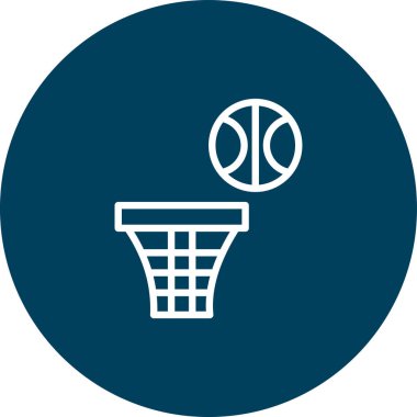 Basketbol topu ikonu vektör illüstrasyonu