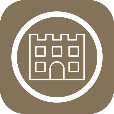 Kişisel ve ticari kullanım için kale vektör simgesi simgesi vektör çizimi..