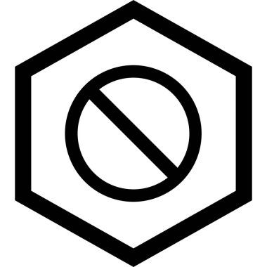 Yasak işaret vektörü simgesi