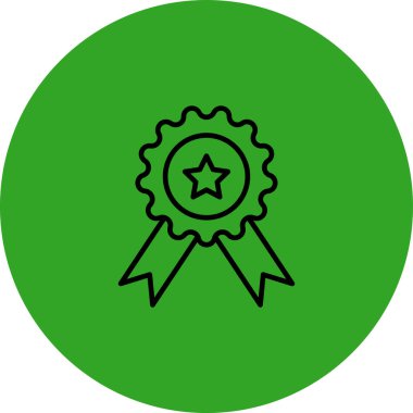 Ödülü rozet vektör simgesi