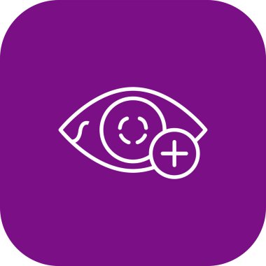 Göz simgesi soyut arkaplan grubunda izole edildi