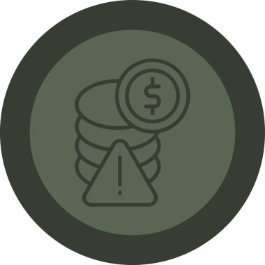 Para simgesinin vektör illüstrasyonu