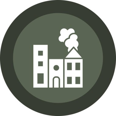 Fabrika. Web simgesi basit illüstrasyon