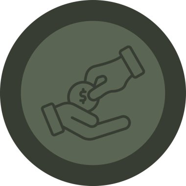 para vektörü düz renk simgesi