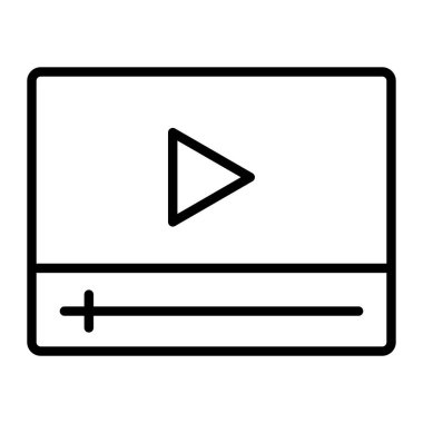 Görüntü vektörü ince çizgi simgesini çal