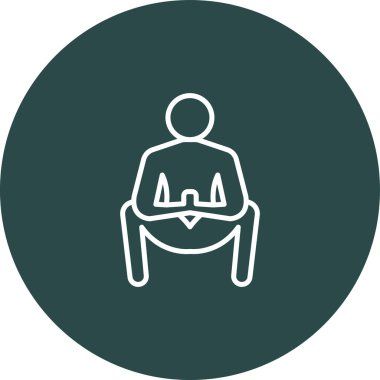 Adam dizüstü bilgisayar simgesiyle bankta oturuyor, taslak biçimi