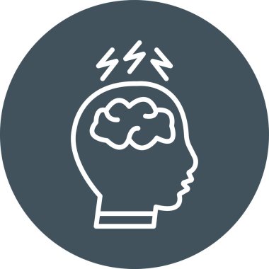 Beyin ikonu vektör illüstrasyonu. biçim tasarımı