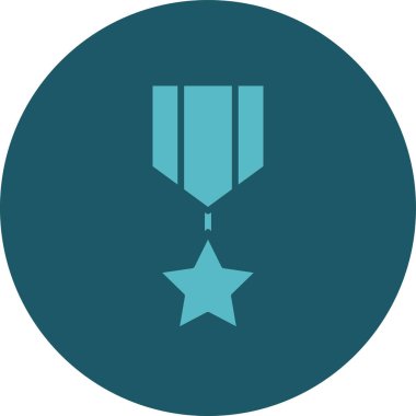 Madalya simgesi, vektör illüstrasyonu