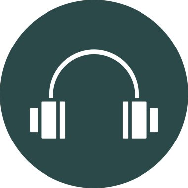 Kulaklık simgesinin vektör illüstrasyonu