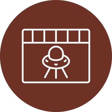 kamera düz vektör simgesi