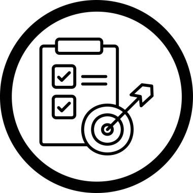 Kontrol listesi simgesinin vektör illüstrasyonu