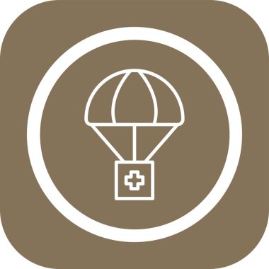 paraşüt simgesi vektör illüstrasyonu