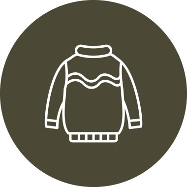 Kışlık giysilerin vektör simgesi