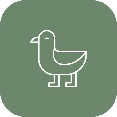 Güvercin düz vektör simgesi