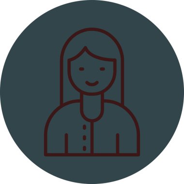 Kadın simgesinin vektör illüstrasyonu