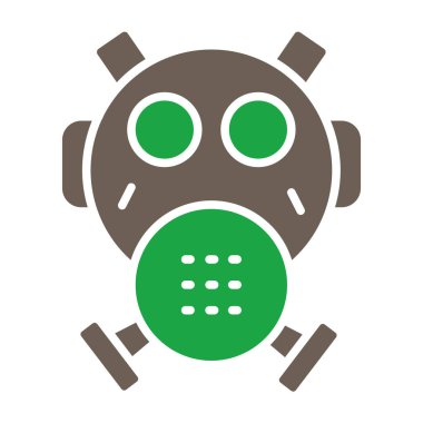 gaz maskesi ikon vektör illüstrasyon tasarımı