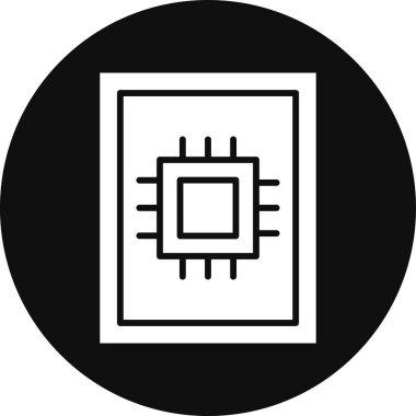 çip çipi simgesi ana hat biçiminde