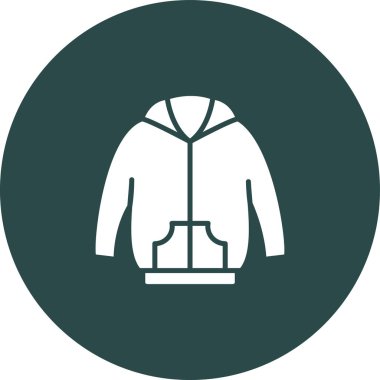 Kışlık ceket ikonu. vektör illüstrasyonu