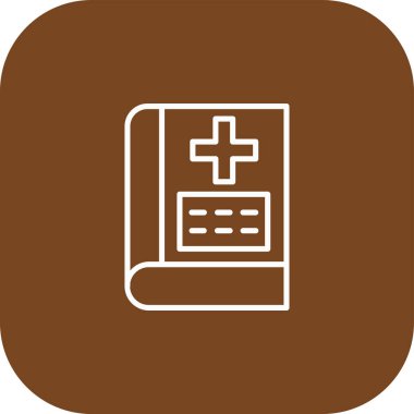 vektör tıbbi kitap simgesi