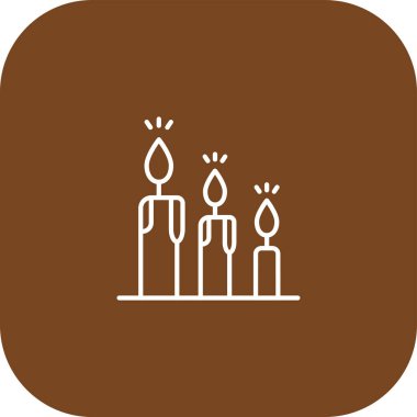 Web sitesi tasarımı ve masaüstü zarfları için mum simgesi, geliştirme. premium paket.