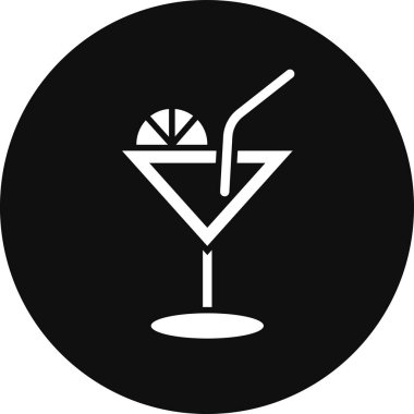 Kokteyl simgesinin vektör illüstrasyonu
