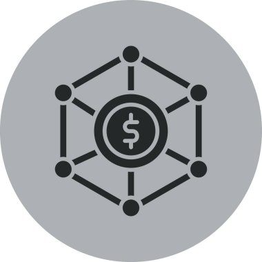 İş ve finans simgesinin vektör illüstrasyonu