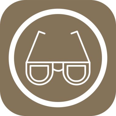 gözlük ve güneş gözlüğü vektör çizgisi simgesi