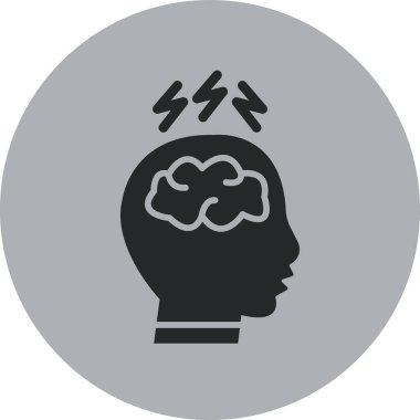 beyin ikonu vektör illüstrasyonu