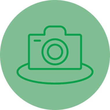 Benzersiz Kamera Vektörü Kabartma Simgesi