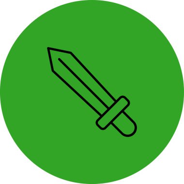 Kılıç. Web simgesi basit illüstrasyon