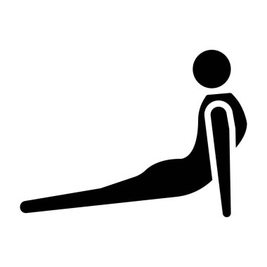 Sahilde bir adamın silueti, vektör, illüstrasyon