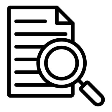 Arama Vektörü Satırı Simgesi Tasarımı