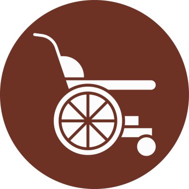 tekerlekli sandalye ikonu vektör illüstrasyonu