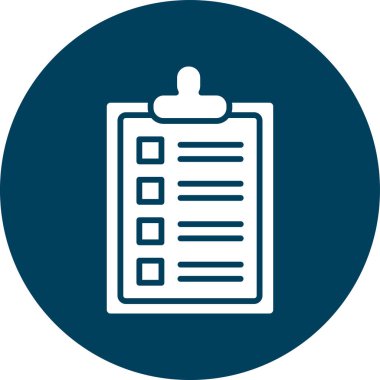 Kontrol listesi. Web simgesi basit tasarım