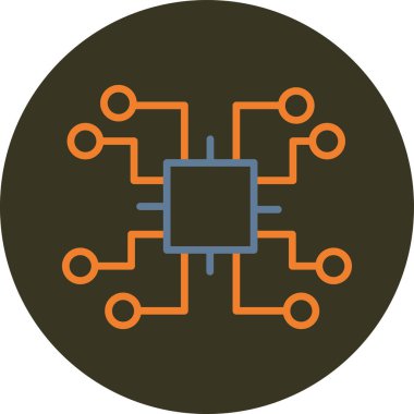 Çip simgesi vektör illüstrasyonu