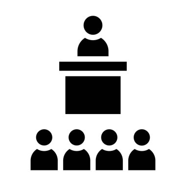 Konferans simgesi. Vektör çizim.