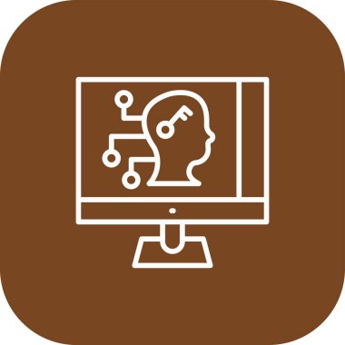 Beyaz arka plan üzerinde izole yapay zeka simgesi