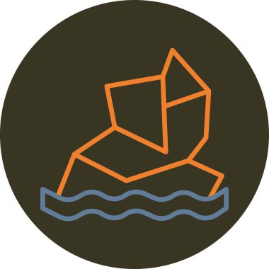 Gemi simgesinin vektör illüstrasyonu