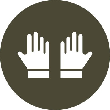 eldiven web simgesi, vektör çizim