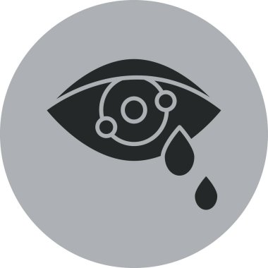 Göz damlaları vektör çember simgesi tasarımı