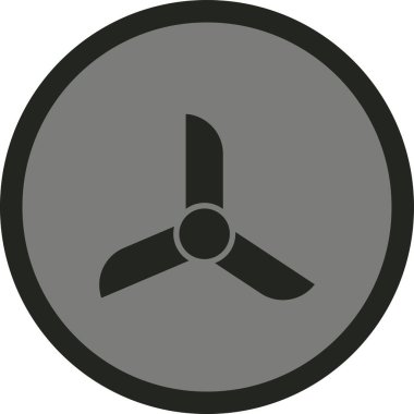 Havalandırma düz yuvarlak vektör simgesi