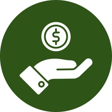 Dolar. Web simgesi basit illüstrasyon