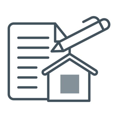 ev planı ince çizgi simgesi, ev ve ev vektör işareti, emlak vektör grafikleri, beyaz arkaplanda renkli doğrusal desen, 10 Pound