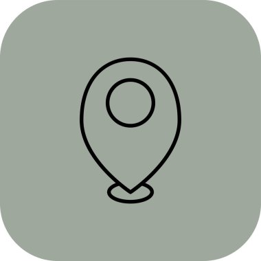 konum vektörü ince çizgi simgesi