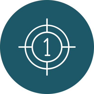 Bir numaranın izole edilmiş tek bir simgesinin vektör çizimi