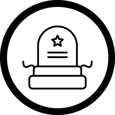 mezar simgesi vektör illüstrasyonu
