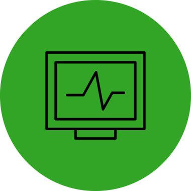 Monitör simgesinin vektör illüstrasyonu