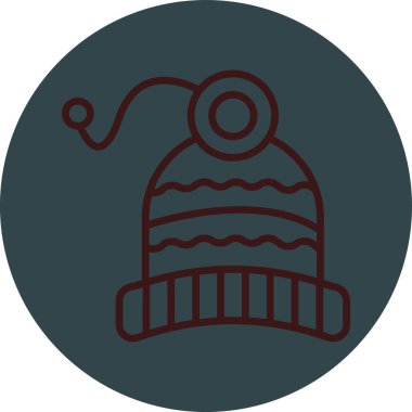 Noel şapkası ikonu. vektör illüstrasyonu